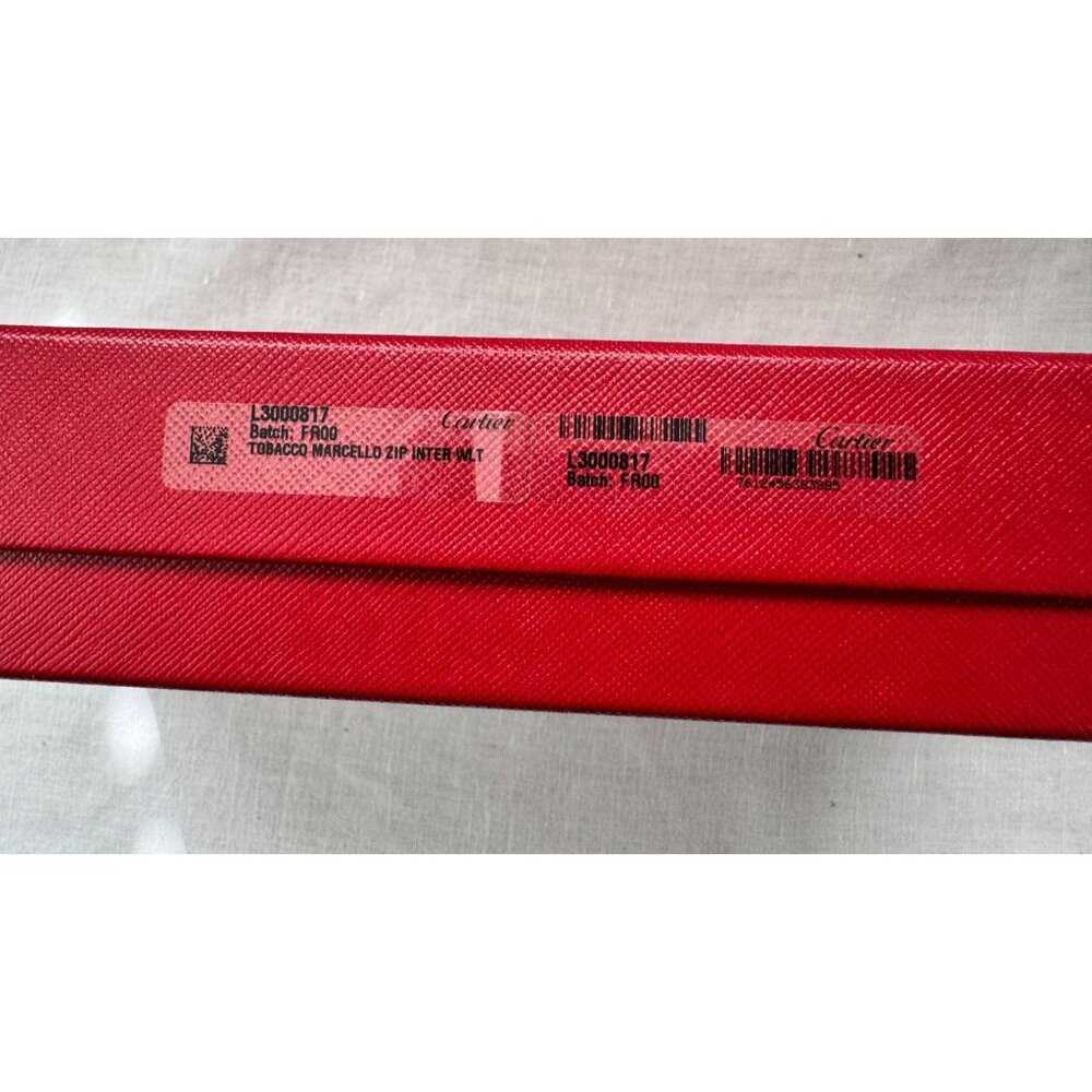 Cartier Red Monogram Leather Long Wallet With Snap Closure - Picture 14 of 16